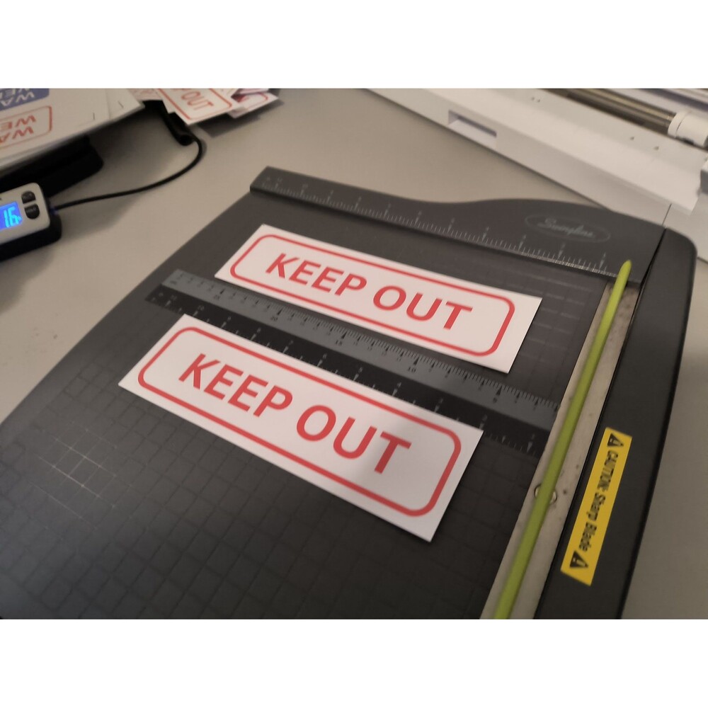 Keep Out Privacy Sign Sticker Waterproof Vinyl Decal (2 Pack) - Picture 2 of 3
